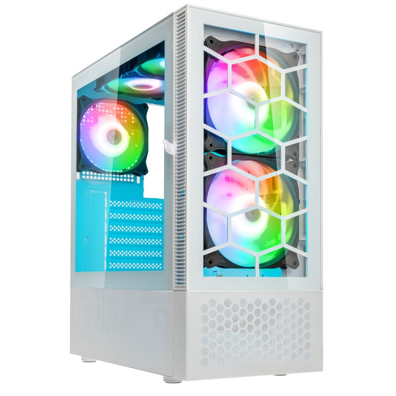 [01502606] Observatory MX Glass ARGB Blanc - MT/Sans Alim/ATX