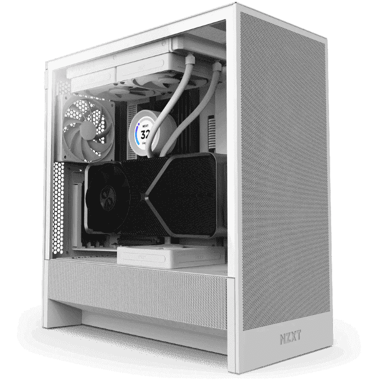 [01502753] H5 Flow Blanc - MT/Sans Alim/E-ATX
