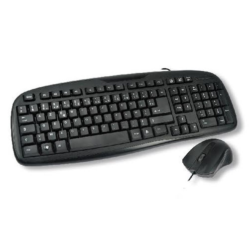 [01400116] Kit clavier+souris USB Noir#