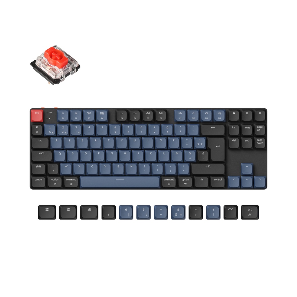 [01401851] K1 PRO QMK RGB - Noir/Sans fil/75%/Switch Rouge#