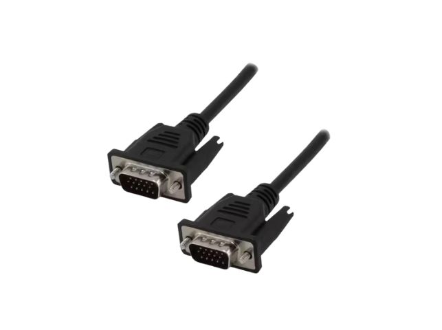 [04500009] Câble VGA HD15 Mâle/Mâle - 2m - Noir#