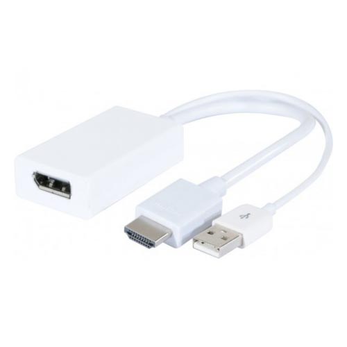 Adaptateur HDMI 1.4 M + USB vers DP 1.2 F - 14cm#