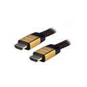 Câble HDMI 2.0 Highspeed+Eth. tressé mâle/mâle-3m#