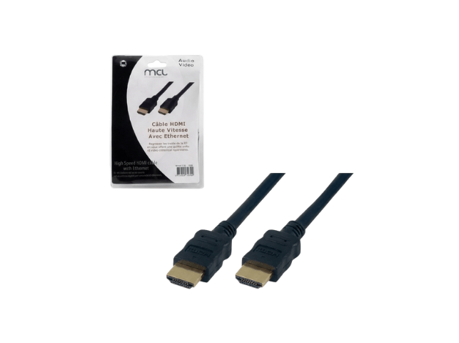 [06900029] Câble HDMI HighSpeed+Ethernet mâle/mâle - 2m-Noir#