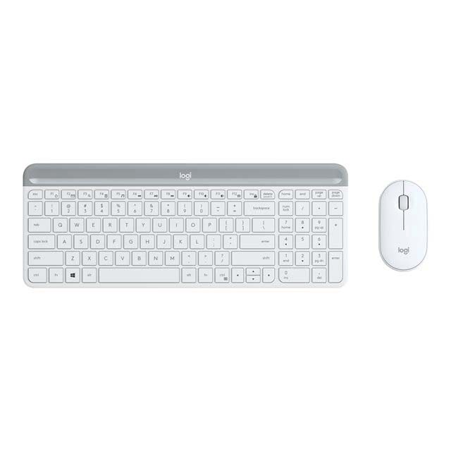 [07200033] MK470 White - Slim Wireless Combo