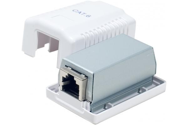 [17882] Boitier Mural CAT6 - 1 RJ45 blindé#