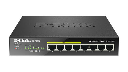 [17145] 8 Ports 10/100/1000Mbps DGS-1008P (4 POE)#