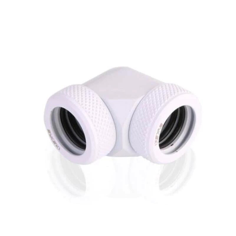 Raccord tube rigide 90° blanc - 14mm