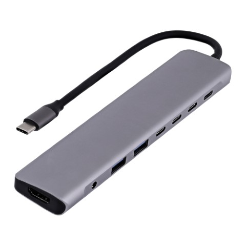 iClick Hub USB-C/8 ports/Gris