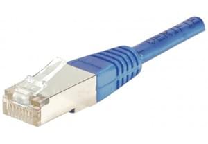 Patch RJ45 cat5E FTP 15cm bleu