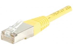 Patch RJ45 cat5E FTP 15cm jaune